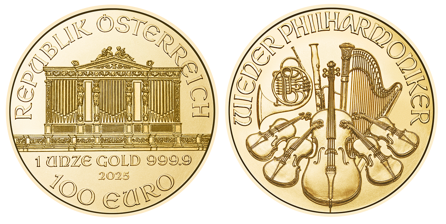 Złota moneta inwestycyjna Filharmonicy Wiedeńscy 1oz