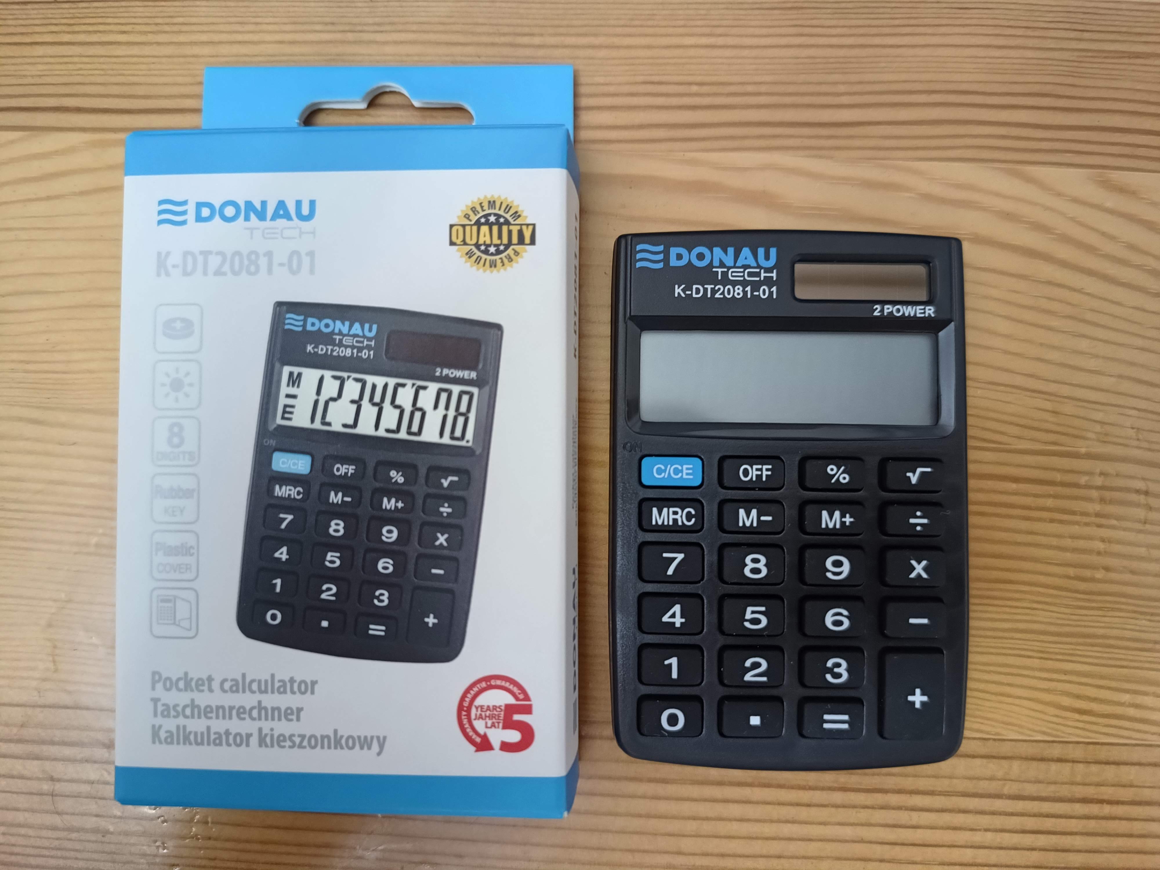 Kalkulator DONAU K-DT2081-01 wraz z opakowaniem